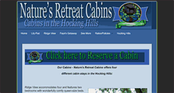Desktop Screenshot of naturesretreatcabins.com