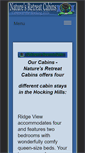 Mobile Screenshot of naturesretreatcabins.com